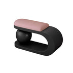 Modern Upholstered Entryway Bench with Integrated Shoe Storage and Rounded Sculptural Form