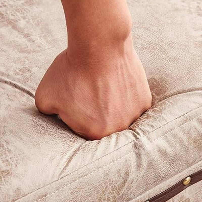 Modern Upholstered Entryway Bench with Nailhead Trim and Hidden Storage