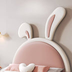 Modern Upholstered Kids Bed with Cute Rabbit Ears Design