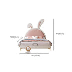 Modern Upholstered Kids Bed with Cute Rabbit Ears Design Dimensions
