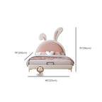 Modern Upholstered Kids Bed with Cute Rabbit Ears Design Dimensions
