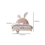 Modern Upholstered Kids Bed with Cute Rabbit Ears Design Dimensions