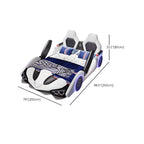 Modern Upholstered Kids Bed with Mattress in Car Theme Design Dimensions