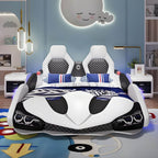 Modern Upholstered Kids Bed with Mattress in Car Theme Design Main Product Image