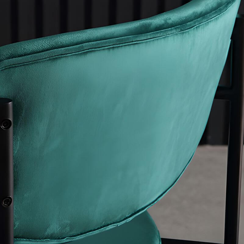 Modern Upholstered Low-Back Side Chair with Metal Legs