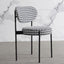 Modern Upholstered Low-Back Side Chair with Metal Legs