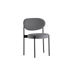 Modern Upholstered Low-Back Side Chair with Metal Legs