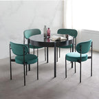 Modern Upholstered Low-Back Side Chair with Metal Legs Main Product Image