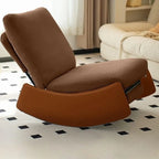 Modern Upholstered Rocking Chair with Slipcover – Metal Base, Corduroy Fabric