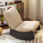 Modern Upholstered Rocking Chair with Slipcover – Metal Base, Corduroy Fabric