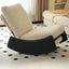 Modern Upholstered Rocking Chair with Slipcover – Metal Base, Corduroy Fabric
