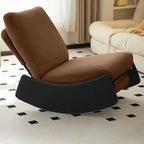 Modern Upholstered Rocking Chair with Slipcover – Metal Base, Corduroy Fabric