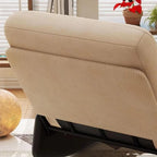 Modern Upholstered Rocking Chair with Slipcover – Metal Base, Corduroy Fabric