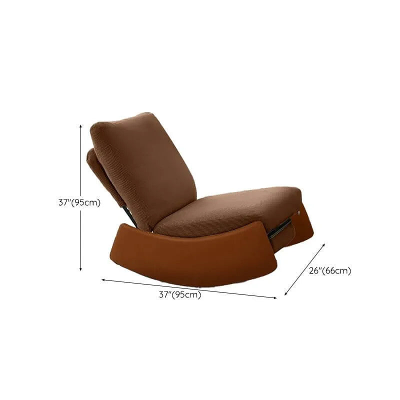 Modern Upholstered Rocking Chair with Slipcover – Metal Base, Corduroy Fabric Dimensions