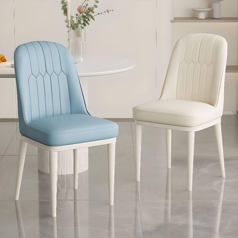 Modern Upholstered Side Chair with Metal Legs