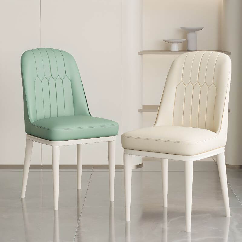 Modern Upholstered Side Chair with Metal Legs