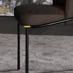 Modern Upholstered Side Chair with Metal Legs – Armless Dining Seating