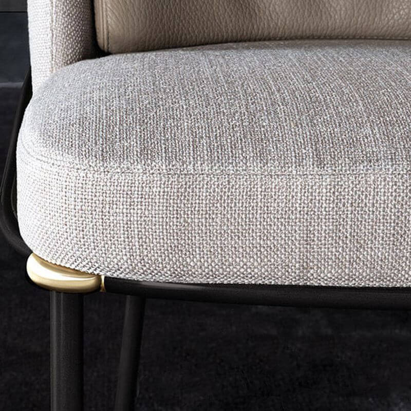 Modern Upholstered Side Chair with Metal Legs – Armless Dining Seating