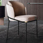 Modern Upholstered Side Chair with Metal Legs – Armless Dining Seating