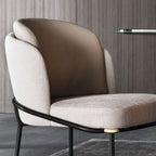 Modern Upholstered Side Chair with Metal Legs – Armless Dining Seating