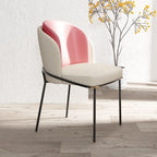 Modern Upholstered Side Chair with Metal Legs – Armless Dining Seating