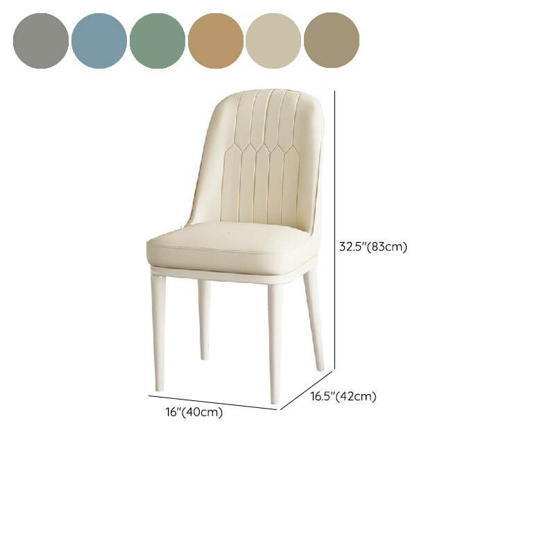 Modern Upholstered Side Chair with Metal Legs Dimensions