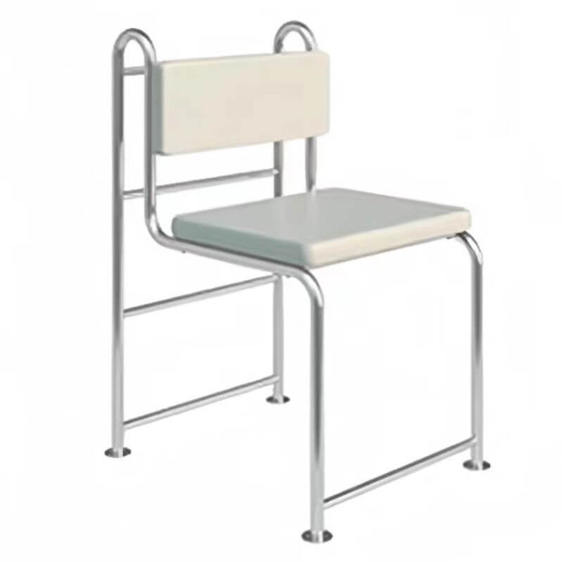 Modern Upholstered Side Chair with Open Back and Metal Legs