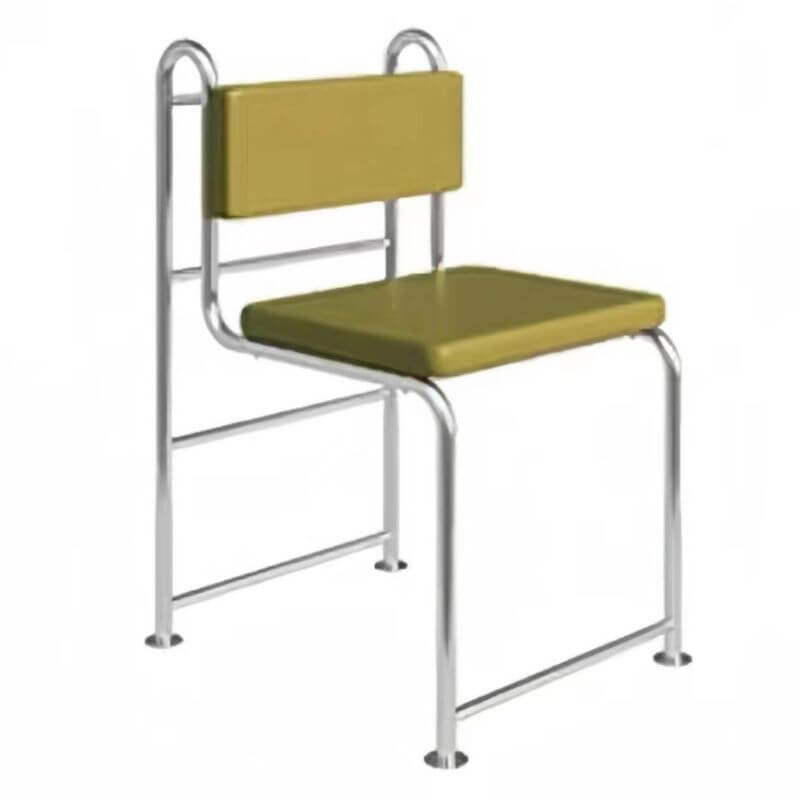 Modern Upholstered Side Chair with Open Back and Metal Legs