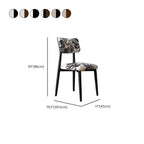 Modern Upholstered Side Chair with Open-Back Design and Wood Legs Dimensions
