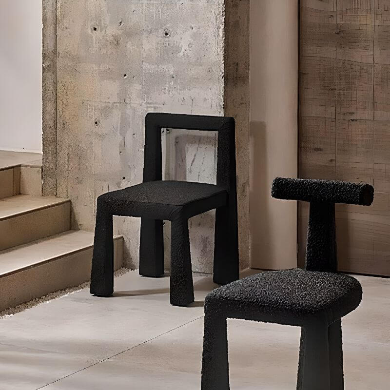 Modern Upholstered Side Chair with Open-Back Design Main Product Image