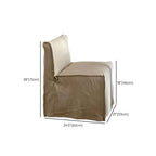 Modern Upholstered Side Chair with Solid Back and Wood Legs Dimensions