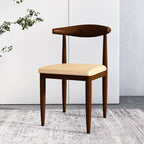 Modern Upholstered Side Chair with Ventilated Back and Metal Legs