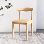 Modern Upholstered Side Chair with Ventilated Back and Metal Legs