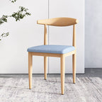 Modern Upholstered Side Chair with Ventilated Back and Metal Legs