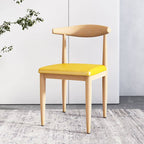 Modern Upholstered Side Chair with Ventilated Back and Metal Legs