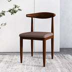 Modern Upholstered Side Chair with Ventilated Back and Metal Legs