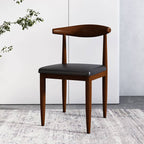 Modern Upholstered Side Chair with Ventilated Back and Metal Legs