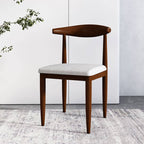 Modern Upholstered Side Chair with Ventilated Back and Metal Legs