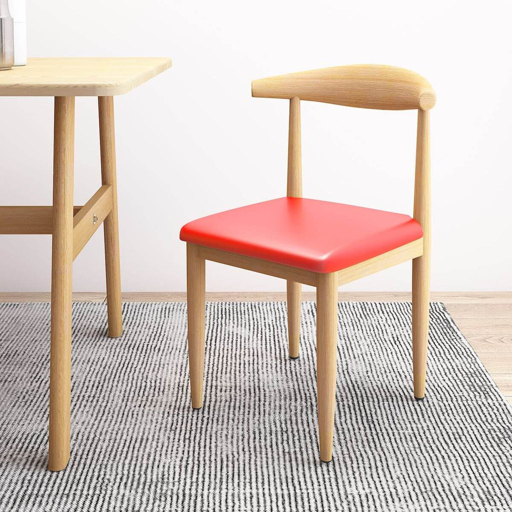 Modern Upholstered Side Chair with Ventilated Back and Metal Legs