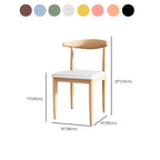 Modern Upholstered Side Chair with Ventilated Back and Metal Legs Dimensions
