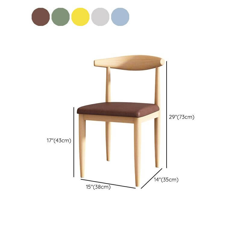 Modern Upholstered Side Chair with Ventilated Back and Metal Legs Dimensions