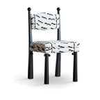 Modern Upholstered Side Chair with Ventilated Back and Wood Legs