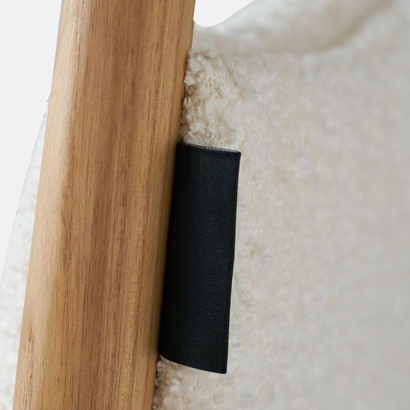 Modern Upholstered Side Chair with Ventilated Back and Wood Legs