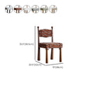 Modern Upholstered Side Chair with Ventilated Back and Wood Legs Dimensions