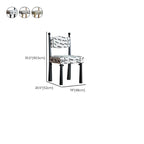 Modern Upholstered Side Chair with Ventilated Back and Wood Legs Dimensions