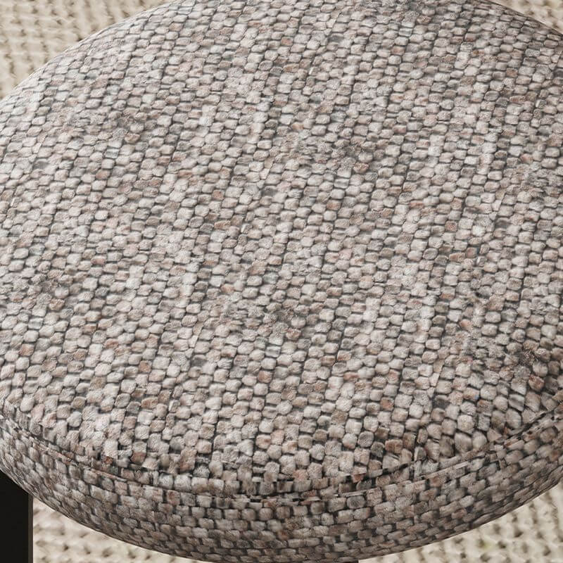 Modern Upholstered Side Chair with Textured Fabric & Wood Legs Secondary image