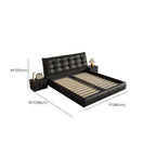 Modern Upholstered Tufted Panel Bed – Black Dimensions
