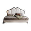 Modern Upholstered White Panel Bed with Headboard