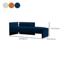Modern Velvet Reclining Chaise Lounge with Square Arms Dimensions