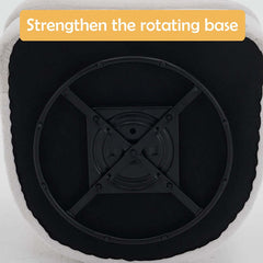 Modern Velvet Swivel Accent Chair with Ottoman - Off-white